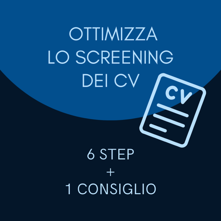 Screening CV: Guida Veloce